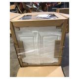 Glacier Bay 24 in. W x 21 in. D x 34 in. L Stainless Steel Laundry/Utility Sink with Faucet and Cabinet in White Customer Returns See all Pictures