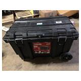 Husky 23 in. 50 Gal. Black Rolling Toolbox with Keyed Lock and Portable Hand Tool Tray Customer Returns See Pictures