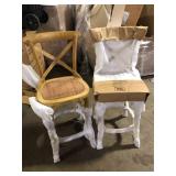 Lot of 2 Stools, MODWAY Gear 39.5 in. ELM Wood Counter Bar Stool in Natural Customer Returns See All Pictures