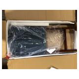 Carteret 24 in. Navy Faux Leather Counter Stool Customer Return See all Pictures