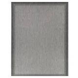 Hampton Bay Terrace Grey 7 ft. x 9 ft. Border Indoor/Outdoor Area Rug Customer Returns See all Pictures