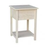 International Concepts Unfinished Lamp Table with 2-Drawer 700 Customer Returns See all Pictures