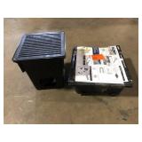 Lot of 2 RELN 13 in. x 5 in. Square Low Profile Drainage Plastic Catch Customer Return Review all pictures