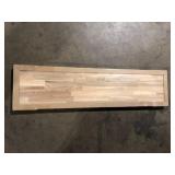 HARDWOOD REFLECTIONS Solid Wood Butcher Block Shelf 48in. W X 12in. D X 1.5in. H in Unfinished Acacia Customer Return Review all pictures