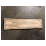 HARDWOOD REFLECTIONS Solid Wood Butcher Block Shelf 48in. W X 12in. D X 1.5in. H in Unfinished Acacia Customer Return Review all pictures