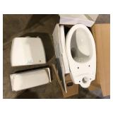 Saniflo  SaniPlus 2-Piece 1.28gal Single Flush Elongated Toilet with .5hp Macerator Pump in White Customer Return Review all pictures