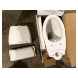 Saniflo  SaniPlus 2-Piece 1.28gal Single Flush Elongated Toilet with .5hp Macerator Pump in White Customer Return Review all pictures