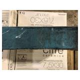 Lot of 48 Boxes of Ivy Hill Tile Moze Blue 3 in. x 12 in. 9 mm Ceramic Wall Tile (22-piece 5.38 sq. ft./ Box) Customer Return Review all pictures