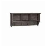 RiverRidge Home Woodbury Weathered Woodgrain Entryway Wall Coat Rack Storage with Hooks and Open Cubby Shelves for Hallway Customer Return Review all pictures