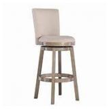 Powell Company  Mike 45.5 in. H Big and Tall Rustic Taupe High Back Wood frame Bar Stool Customer Return See all Pictures