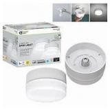 Lot of 6 Commercial Electric Spin Light 5 in. White LED Flush Mount Ceiling Light 600 Lumens 4000K Bright White Closet Basement Utility (2 Pack) Customer Returns Review all pictures