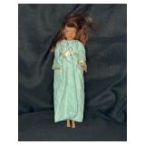 VINTAGE SKIPPER BARBIE WEARING BLUE NIGHTGOWN