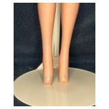 VINTAGE DARK BRUNETTE MOD BARBIE IN NAVY BLUE MINI DRESS FOR JAPANESE MARKET