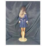 VINTAGE DARK BRUNETTE MOD BARBIE IN NAVY BLUE MINI DRESS FOR JAPANESE MARKET