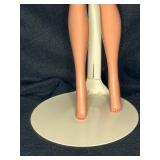 VINTAGE AMERICAN GIRL BLONDE BARBIE WITH DRESS AND STAND
