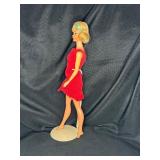 VINTAGE AMERICAN GIRL BLONDE BARBIE WITH DRESS AND STAND