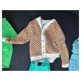 LOT OF DOLL CLOTHES WITH KEN SWEATER