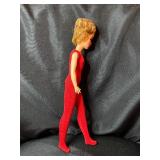 VINTAGE TAMMY DOLL WEARING RED OUTFIT