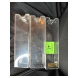LOT OF 3 CLEAR DOLL CASES