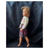 VINTAGE TAMMY DOLL WEARING LETTER SWEATER 10"