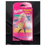 LOT OF BARBIE CLOTHING ITEMS AND BARBIE CARD GAME