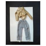 VINTAGE LEATHER JACKET LOOK AND SWEATPANTS DOLL OUTFIT