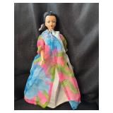 VINTAGE BRUNETTE DOLL WITH BEAUTIFUL DRESS