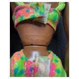 1992 AFRICAN AMERICAN GLITTER BEACH BARBIE WITH OUTFIT AND BENDABLE LEGS