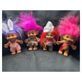 LOT OF FOUR TROLL DOLLS