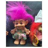 LOT OF FOUR TROLL DOLLS