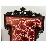 Antique Carved Rosewood Upholstered Chair