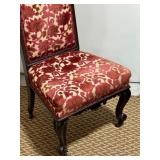 Antique Carved Rosewood Upholstered Chair