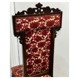 Antique Carved Rosewood Upholstered Chair