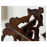Pair of Antique Folding Walnut Wall Shelves