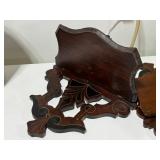Pair of Antique Folding Walnut Wall Shelves