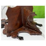 Pair of Antique Folding Walnut Wall Shelves