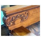 Antique Wood Framed Upholstered Sofa