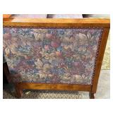 Antique Wood Framed Upholstered Sofa