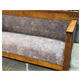 Antique Wood Framed Upholstered Sofa