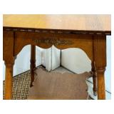 Antique Victorian Wooden Parlor Table with Bottom Shelf