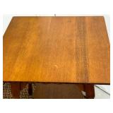 Antique Victorian Wooden Parlor Table with Bottom Shelf