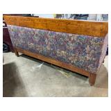Antique Wood Framed Upholstered Sofa