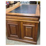 Antique Carved Twin Pedestal Desk
