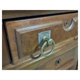Antique Carved Twin Pedestal Desk