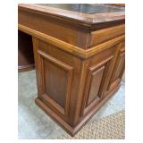 Antique Carved Twin Pedestal Desk