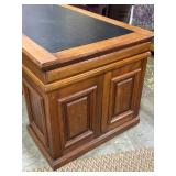Antique Carved Twin Pedestal Desk