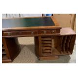 Antique Carved Twin Pedestal Desk