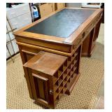 Antique Carved Twin Pedestal Desk