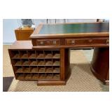 Antique Carved Twin Pedestal Desk