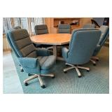 Octagon Game Table with Eight Chairs